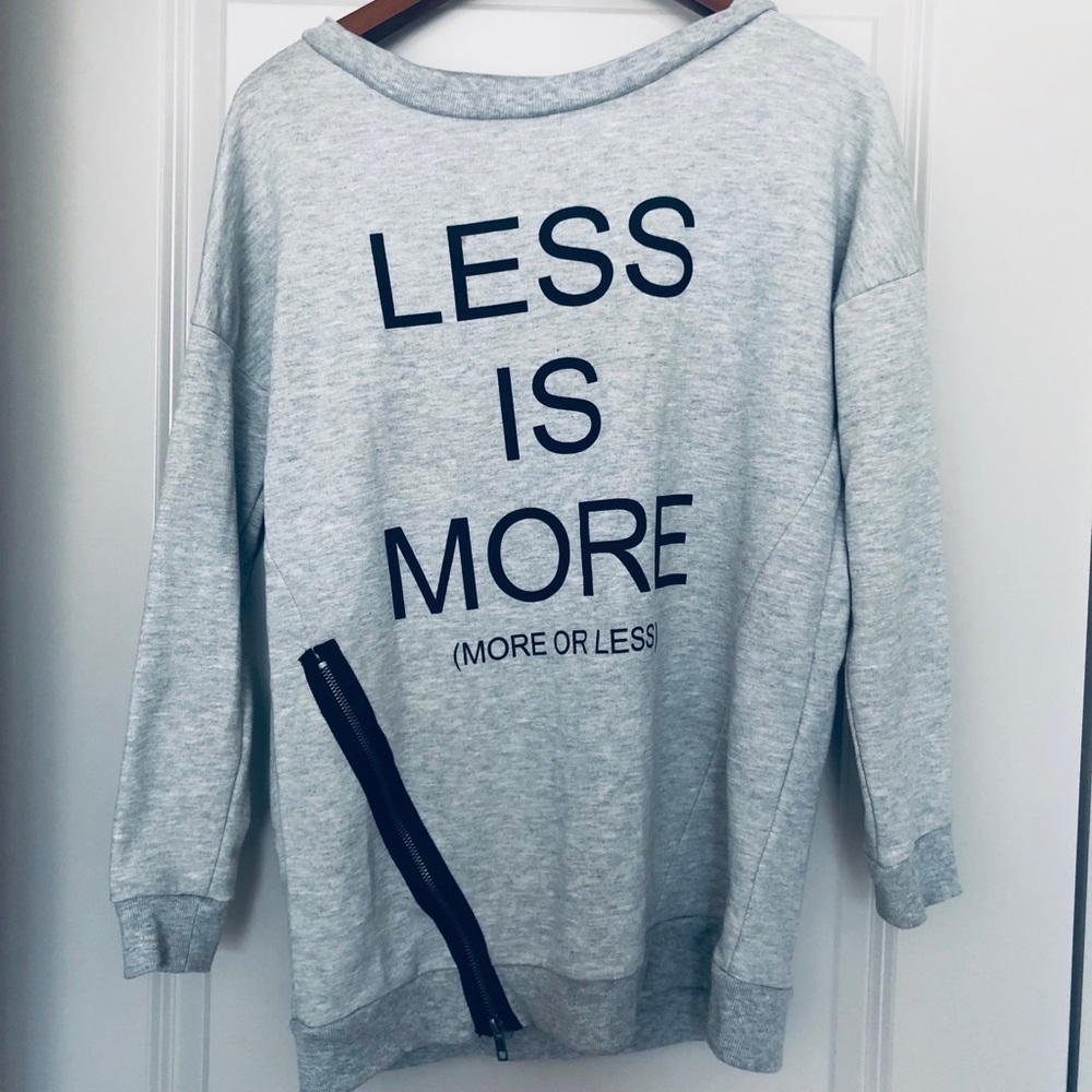‘Less is more’ sweater